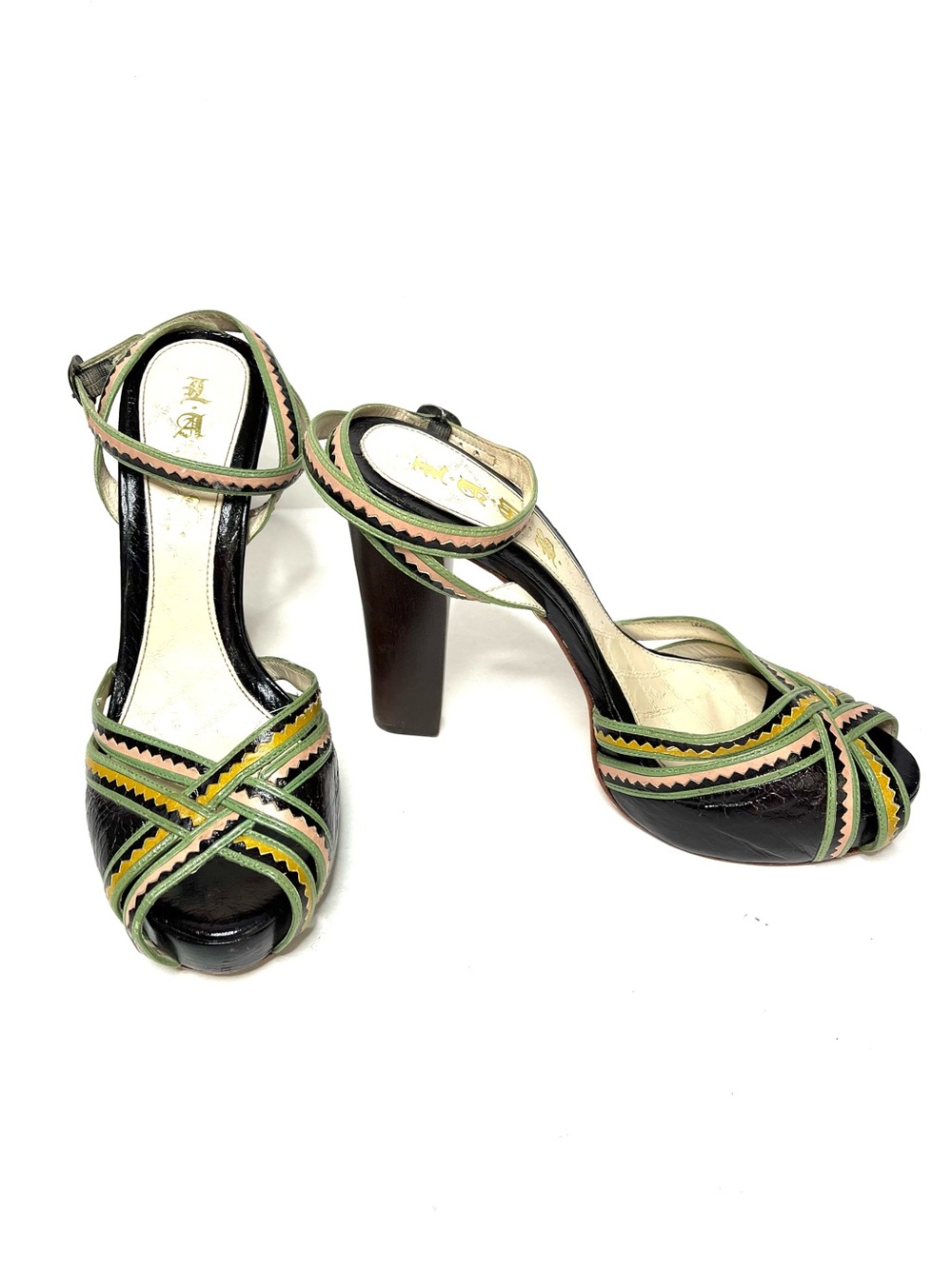 L.A.M.B. Platform Sandals - Size 9.5